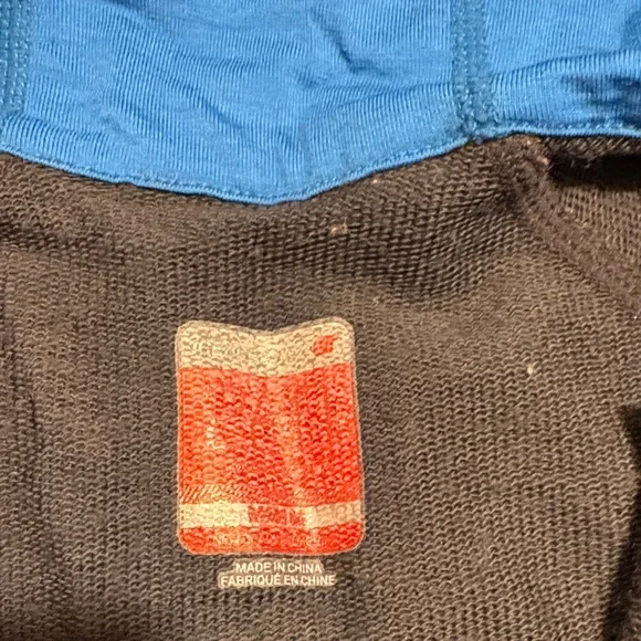 Men's Icebreaker charcoal and Turqoise Hoodie Sweater - Picture 5 of 9